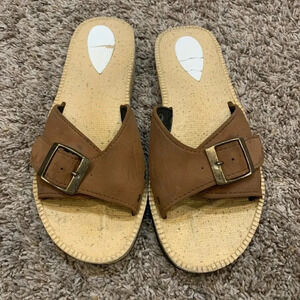 Slide one buckle sandals size 8